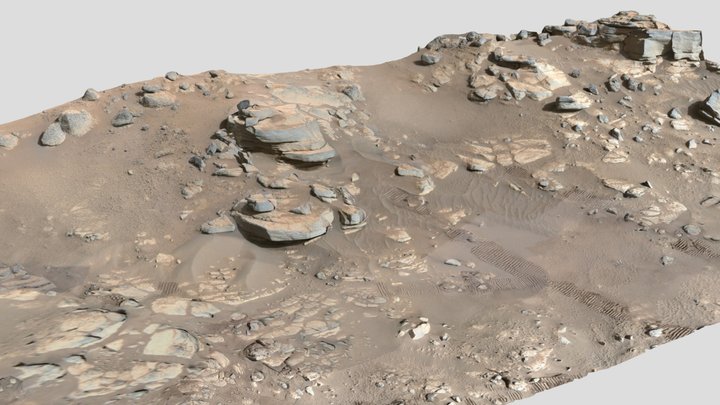 M2020 ZCAM -- Caille, Brac, and Cheiron, sol 239 – Kostenloses 3D-Modell STL