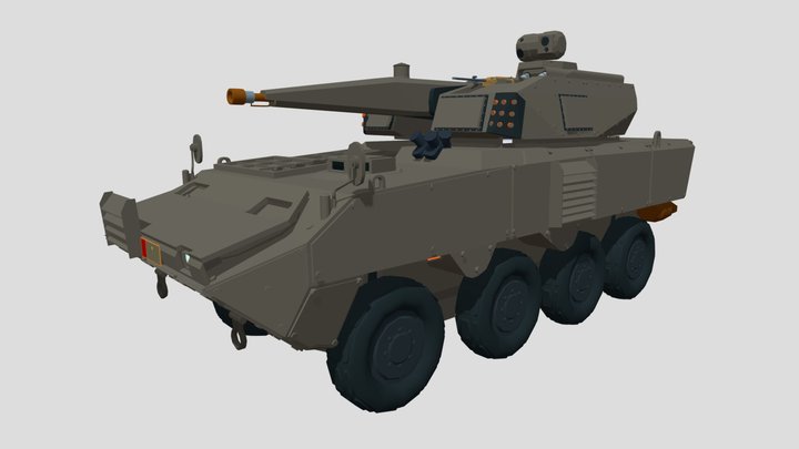 Pandur II with Skyranger 30 3D Model
