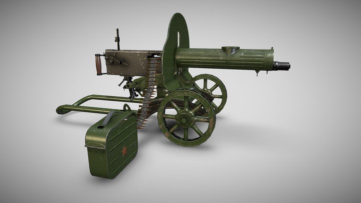 Machine Gun Maxim 3D Model