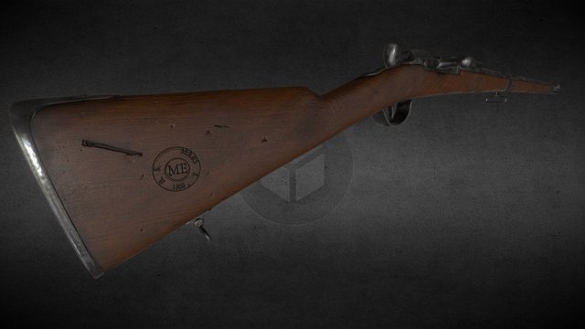 Chassepot rifle 1866 3D Model