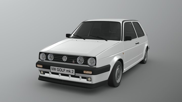 vw golf mk2 3D Model