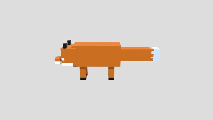 Fox minecraft 3D Model