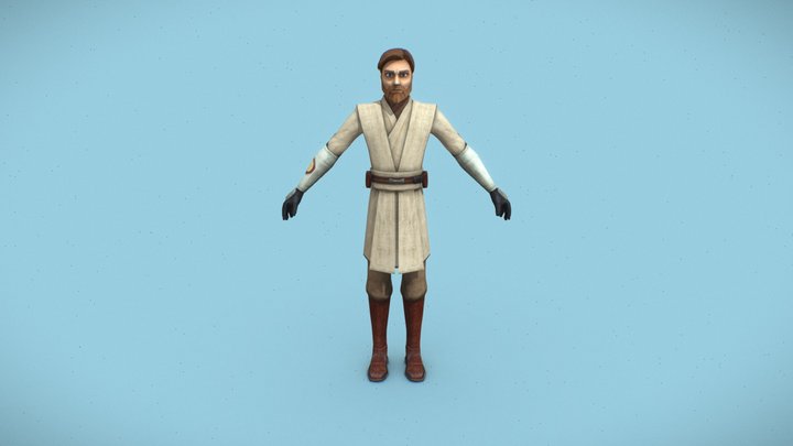 Obi-Wan Kenobi Clone Wars v1 3D Model