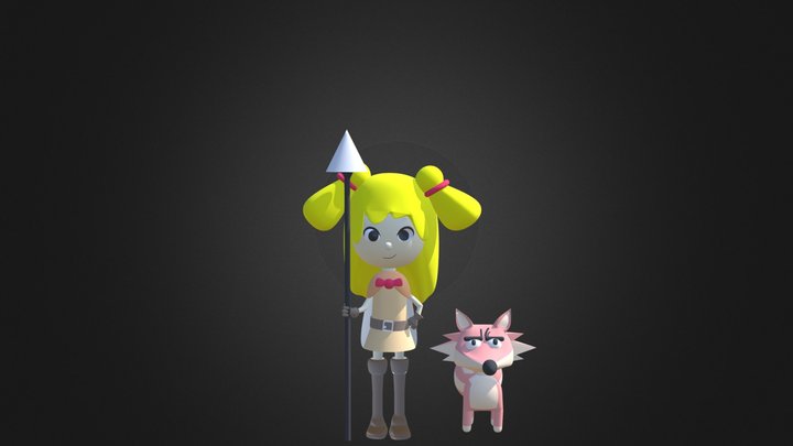 Lady lance y fox 3D Model