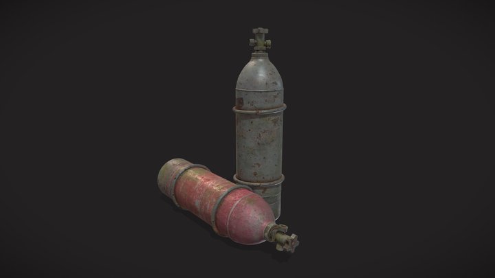 Gas Bottle 3D Model