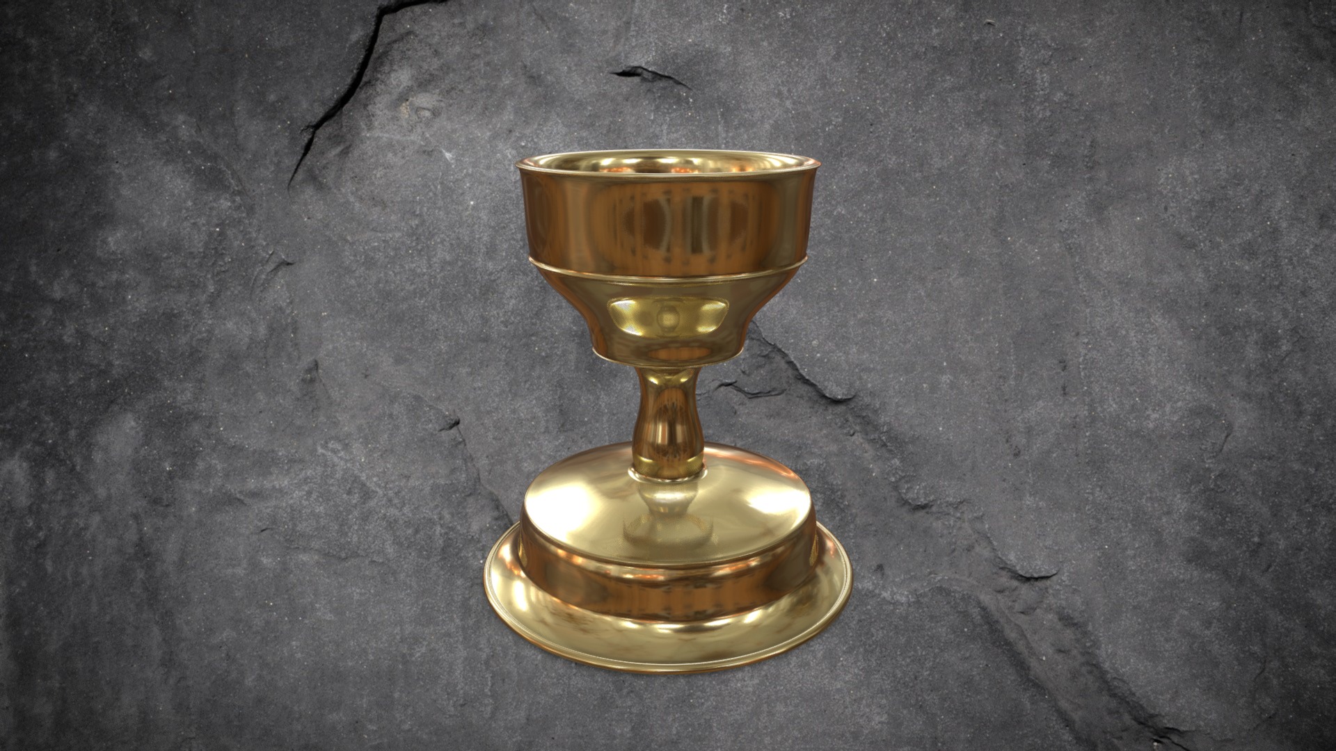 3D model Simple Ornamental Goblet Cup - This is a 3D model of the Simple Ornamental Goblet Cup. The 3D model is about a glass candle holder.