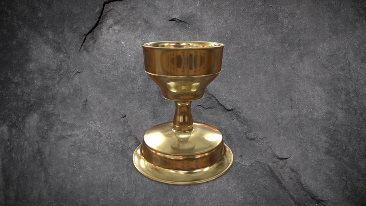 Simple Ornamental Goblet Cup 3D Model