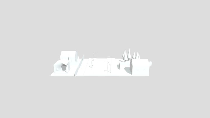 Generic suburb (no textures) 3D Model