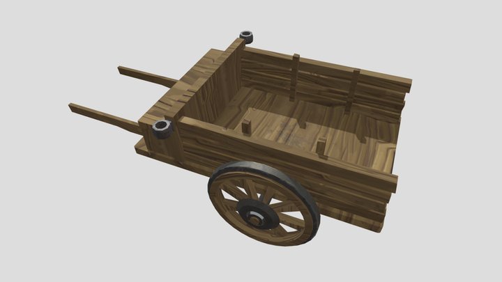 Stylized old Cart, carraige, wagon 3D Model