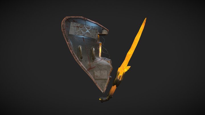 Survival Sword and Shield 3D Model
