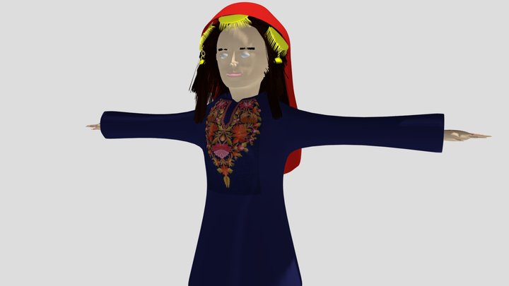 Kashmiri Girl 3D Model