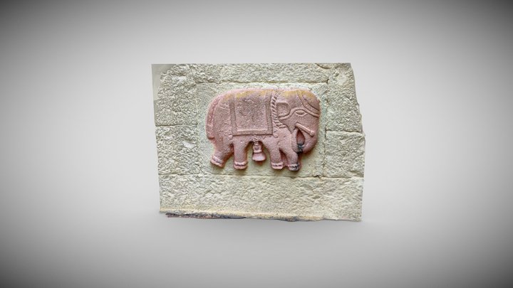 Photoscanned Stone Elephant 3D Model