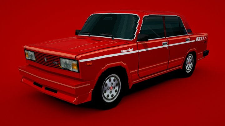 1988 VAZ-2105 Nova Spezial (PS1 Low-poly) 3D Model