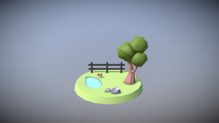 Countryside diorama 3D Model