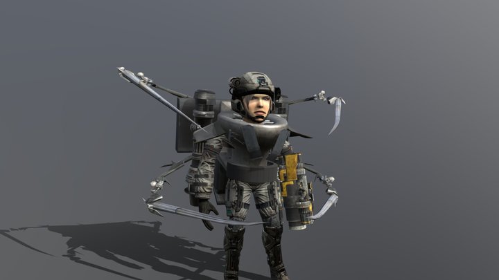 Woman Mutant Toilet 3D Model