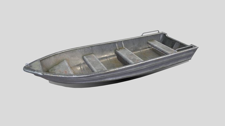 Metal Row Boat 3D Model