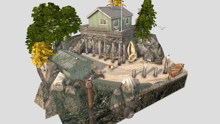 DAE Diorama - By the ocean 3D Model