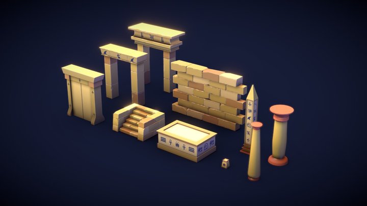 Modular Pyramid Set - Toutenruban 3D Model
