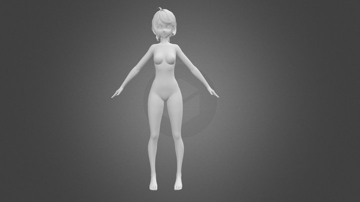 Reference anime girl 3d model from ZZZ. 3D Model