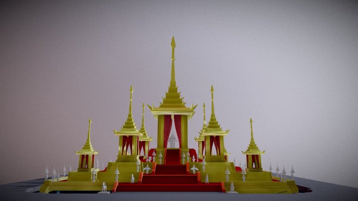 The Royal Funeral Pyre of King Rama IX 3D Model