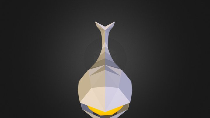 Low Poly Whale 3D Model