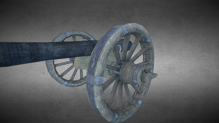 French Cannon 3D Model