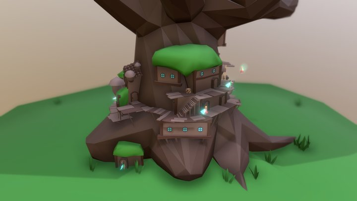 [Final] Fairy Village 3D Model