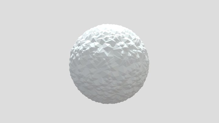Low-Poly Snowball 3D Model
