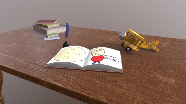 Study Table 3D Model