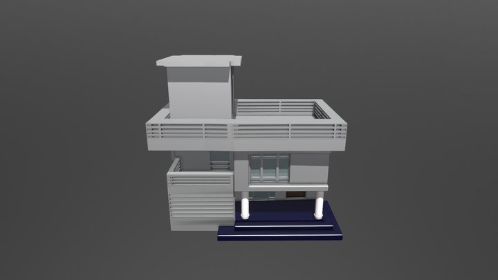 Futuristic House 3D Model