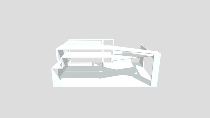 exhibition booth in square style 3D Model