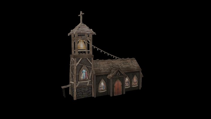 Rustic Church 3D Model