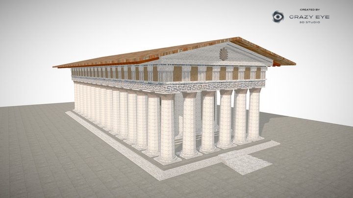 Greek doric temple (textured)_Version_02 3D Model