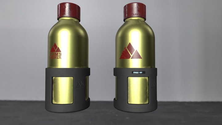 Bottle Maya Export Rotated Spec Gloss 3D Model