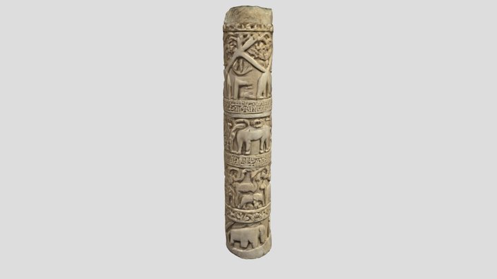 Runic Stone Column 3D Model