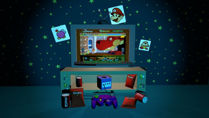 Paper Mario Room 3D Model
