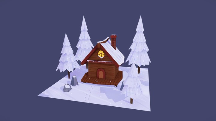 Winter Cottage 3D Model