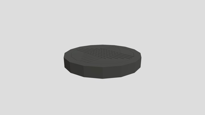 Low Poly Manhole Cover