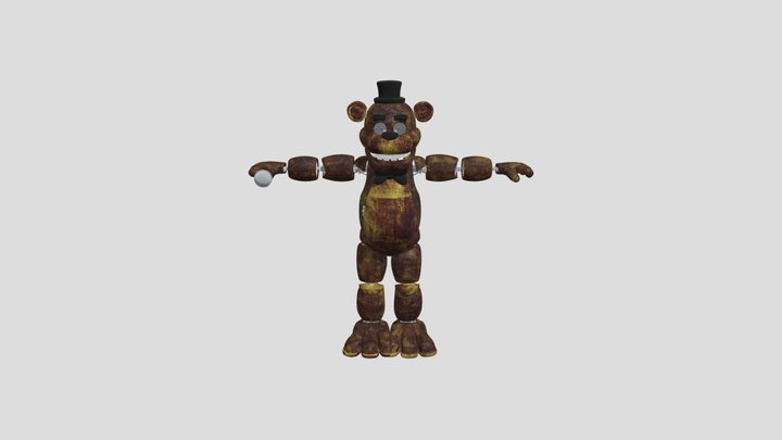 Golden Freddy Remastered 3D Model
