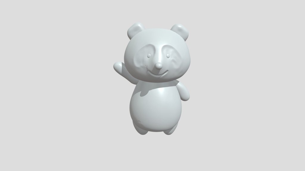 Plush panda mascot toy