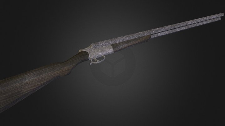 Double Barrelled Shotgun 3D Model