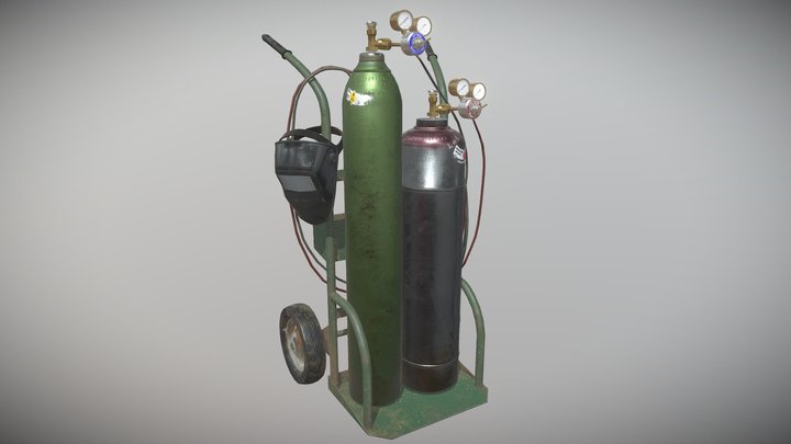 Torch Welding Cart 3D Model