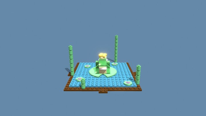 Lego Frog 3D Model