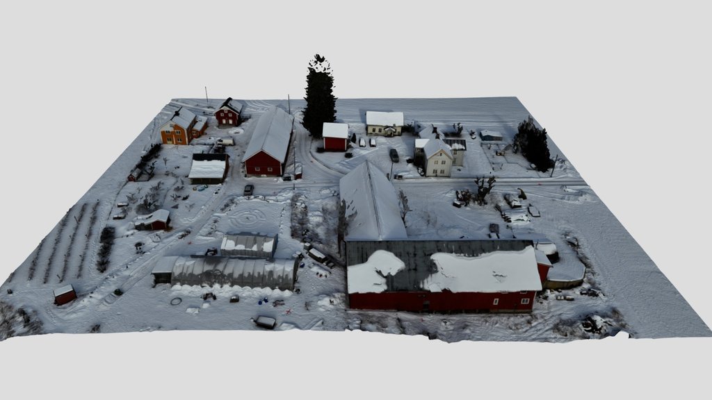 Snowy Farms at Sander i  Eidsvoll, Norway