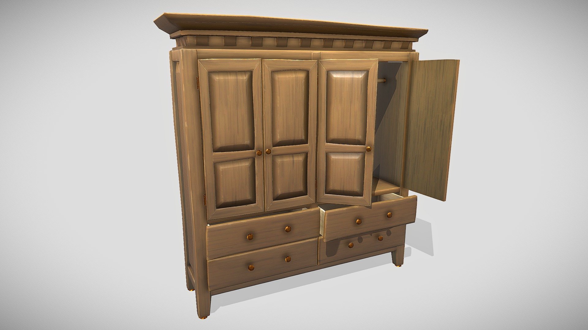 Wardrobe - Download Free 3D model by burnedhrum [418ed23] - Sketchfab