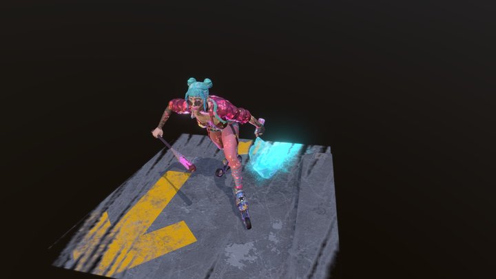 Graffiti Girl 3D Model