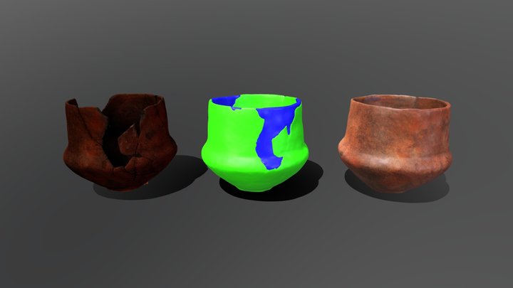 Eksponat 2 - proces rekonstrukcji popielnicy 3D Model