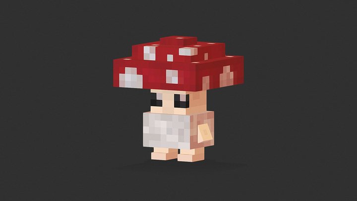 Mushroom Bup (Minecraft Mob) 3D Model