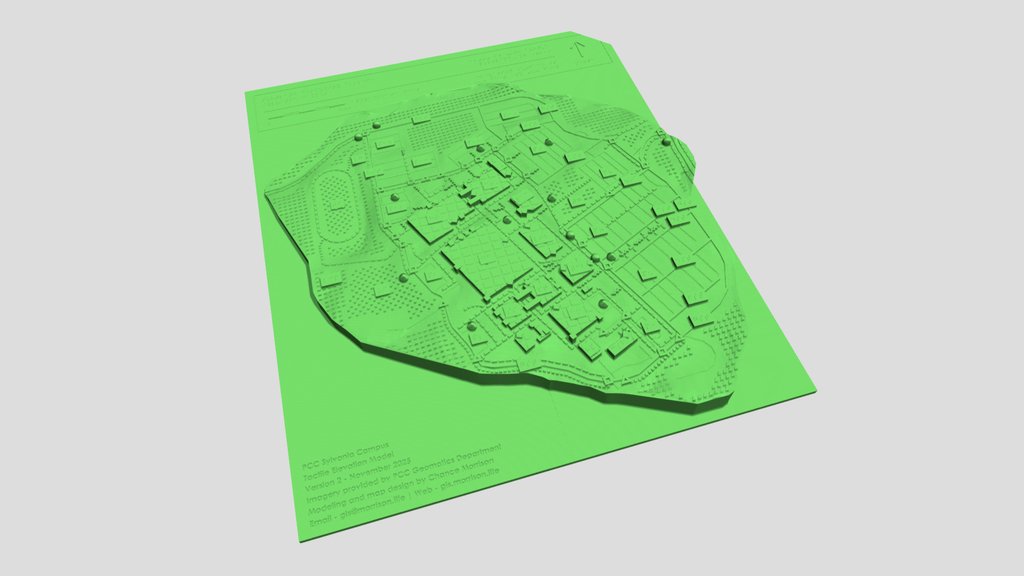 PCC Sylvania Tactile Elevation Map - V2 Full