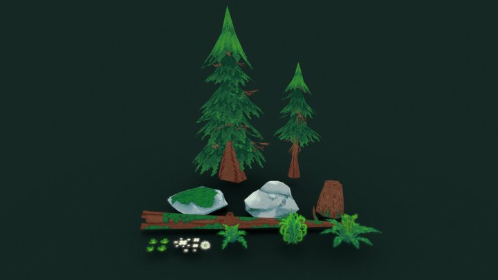 Pixel Plants 3D Model